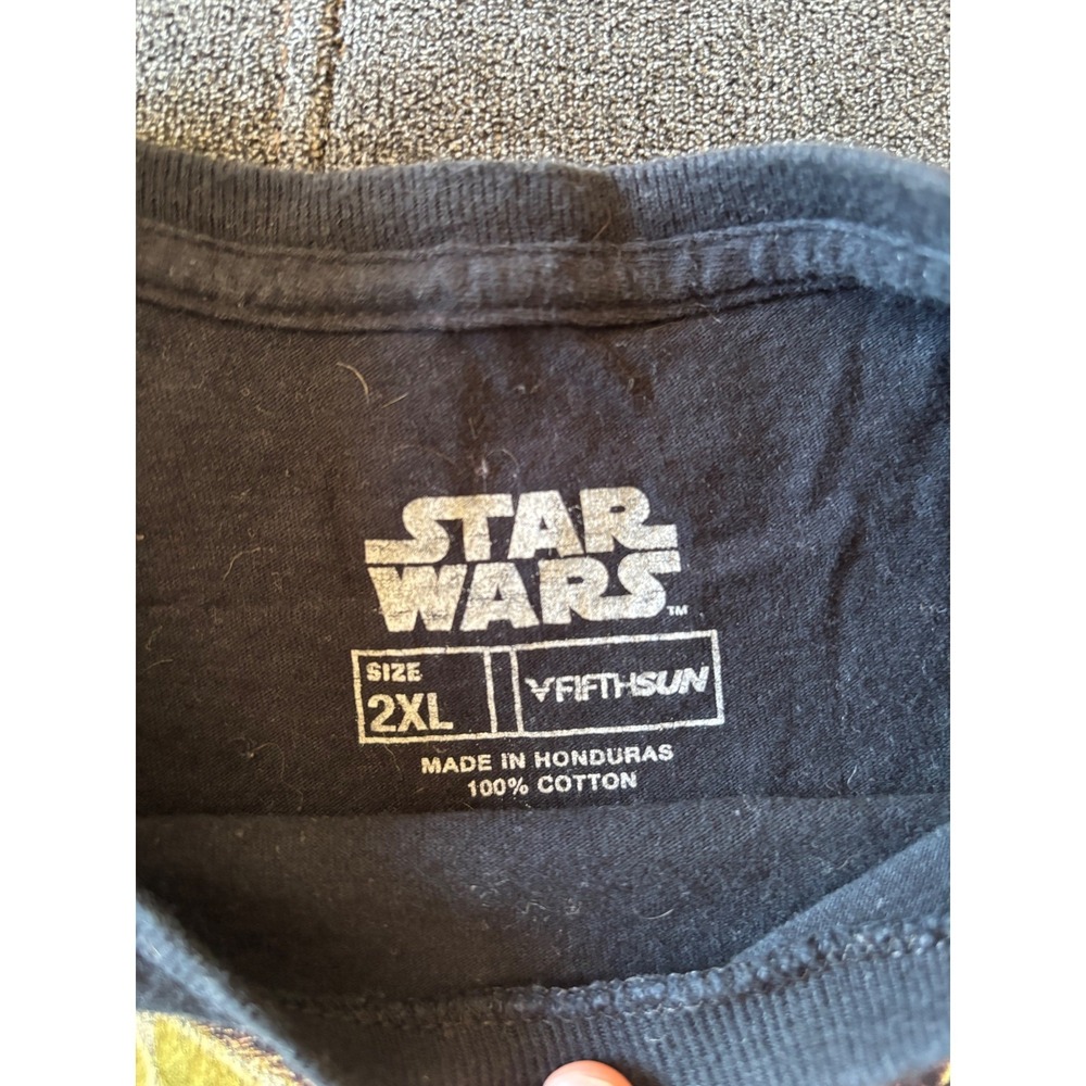 Star Wars The Mandalorian Baby Yoda Grogu Black T-Shirt Mens 2XL Fifth Sun‎ - Picture 3 of 5